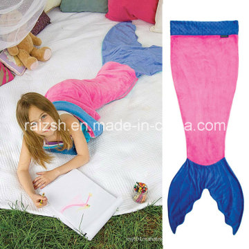 Mermaid Tail Double Flannel Sleeping Bag for Children Baby Blanket